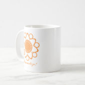 生け花のマグカップ、オレンジ コーヒーマグカップ (正面左)