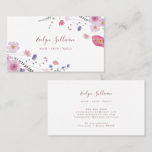 生け花の名刺 名刺 (正面/裏面)