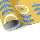 生け花の継ぎ目のない模様。北欧の ラッピングペーパー (ロールコーナー)