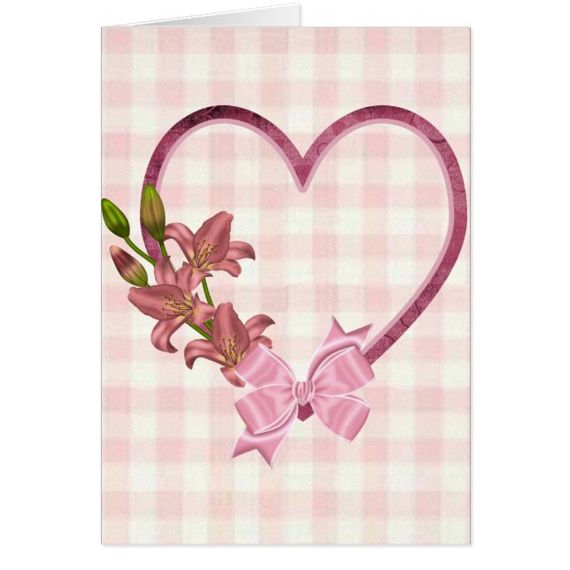 生け花を用いるハート (正面)