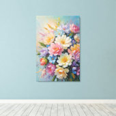 生け花色彩の鮮やか キャンバスプリント (インサイチュ (ウッドフロア))
