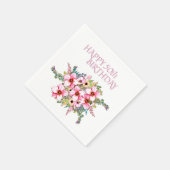 生け花50誕生日 スタンダードカクテルナプキン (角)