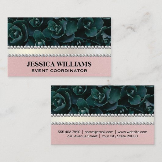 生け花 |真珠 名刺 (正面/裏面)