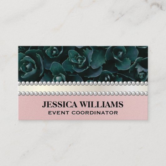 生け花 |真珠 名刺 (正面)