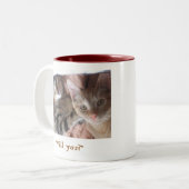 "生じて下さい違い"を ツートーンマグカップ (正面左)