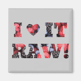 生で生の食べ物が大好き マグネット