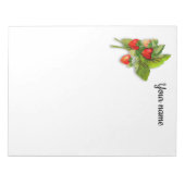 生で育つイチゴ ノートパッド (正面)