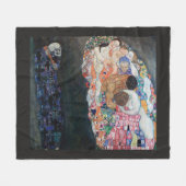 生と死、そしてVirgGustavクリムト フリースブランケット (正面(横))