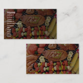 生のおよび調理された肉oが付いているおいしいバーベキュー 名刺 (正面/裏面)