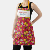 生のイチゴとレモンの柄 エプロン (インサイチュ)