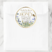 生のハチミツヤギ飛んでいるワラビー金ゴールドリングや輪 ラウンドシール (バッグ)