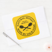 生のハニーオーガニックジャーのシールテンプレート スクエアシール (封筒)