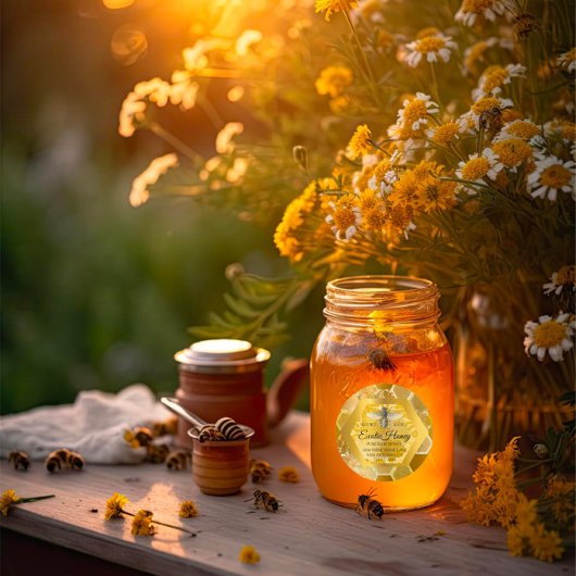 生のハニージャニカムハニカムビーアピールゴールデン ラウンドシール