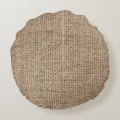 生のリネンテクスチャ ラウンドクッション (裏面)