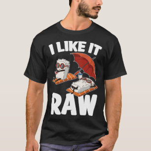 生の寿司が好きだ Tシャツ