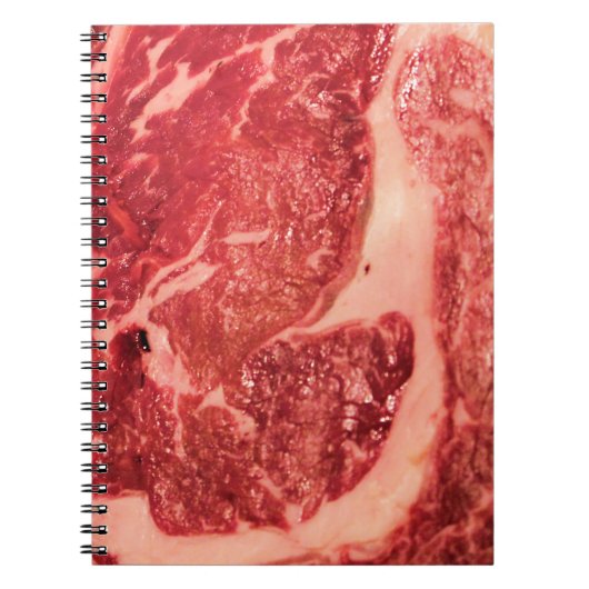 生の肉 リブアイ ステーキ ノートブック (正面)