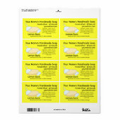 生の自家製ナチュラルソープラベルテンプレート ラベル (フルシート)