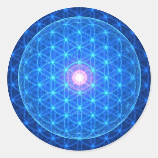 生の花のシール ラウンドシール (正面)