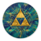 生の花のメルカバ セラミックノブ (正面)