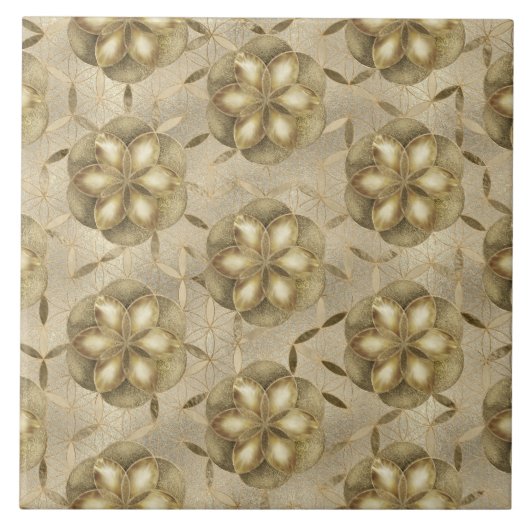 生の花の生けの種子,金メダル タイル (正面)