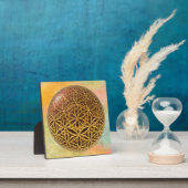 生の花/ブルーム・デ・レベンス – ボールグリッド金ゴールド フォトプラーク (インサイチュ)