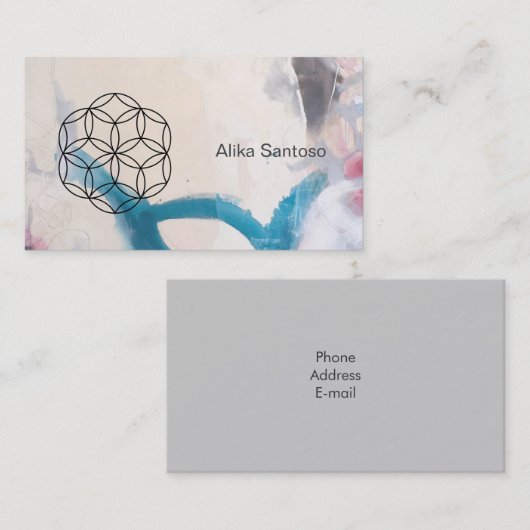 生の花 名刺 (正面/裏面)