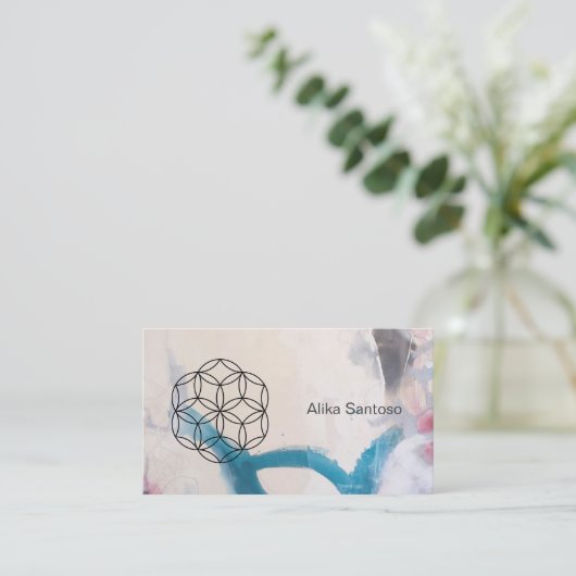 生の花 名刺 (スタンド正面)