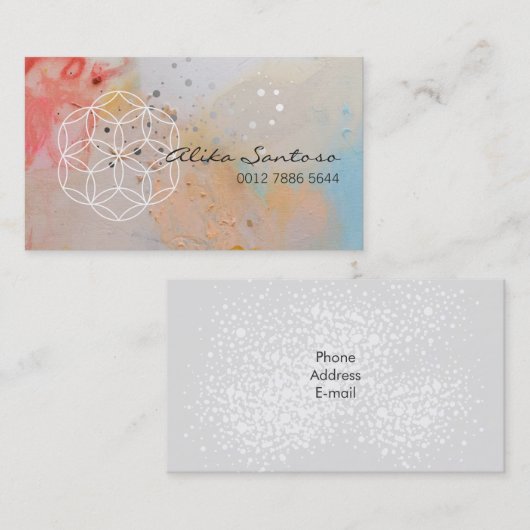 生の花 名刺 (正面/裏面)