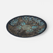 生の花-生の木-蝶 ペーパープレート (アングル)