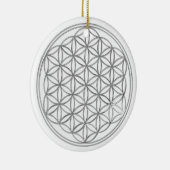 生の花/金ゴールドと銀 セラミックオーナメント (右)