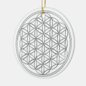 生の花/金ゴールドと銀 セラミックオーナメント (左)