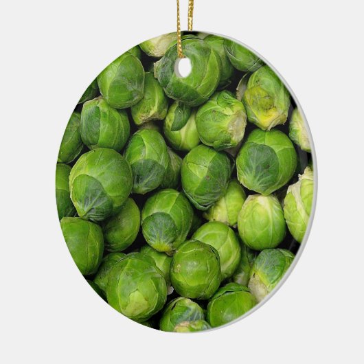 生の芽キャベツがたくさん セラミックオーナメント (左)