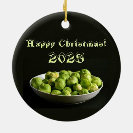 生の芽キャベツがたくさん セラミックオーナメント (裏面)