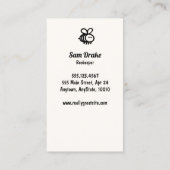 生の蜂蜜の養蜂家の滴下 名刺 (裏面)