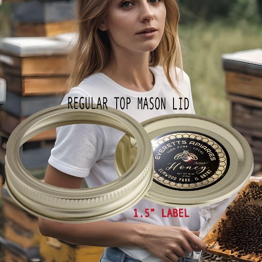 生の蜂蜜グランジ金ゴールド縁どハニカム ラウンドシール