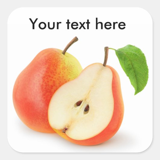 生の赤梨 スクエアシール (正面)