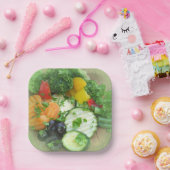 生の野菜 ペーパープレート (パーティー)