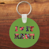 生の食べ物「生が大好き!」 キーホルダー (正面)