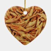 生の鶏の足 セラミックオーナメント (裏面)