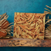 生の鶏の足 フォトプラーク (側面)