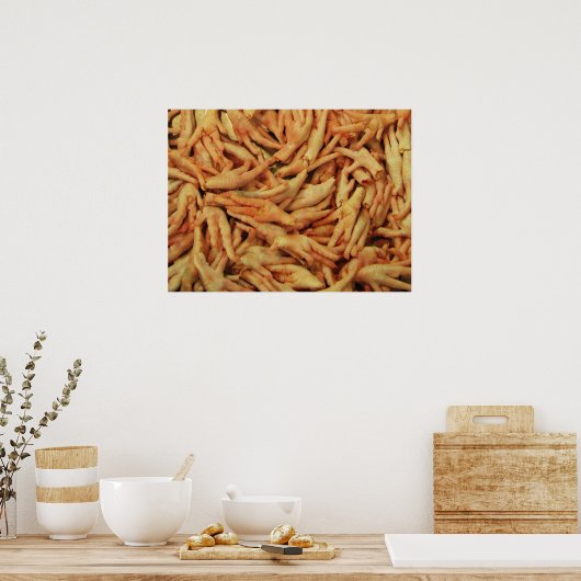 生の鶏の足 ポスター (キッチン)