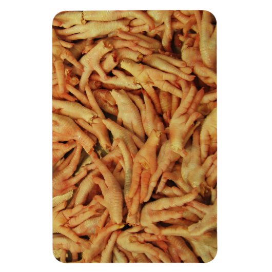 生の鶏の足 マグネット (縦)