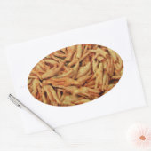 生の鶏の足 楕円形シール (封筒)