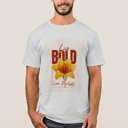 「生はっきりしたきろ感動的愛よ Tシャツ (正面)