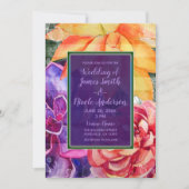 生はっきりしたカラフルき鮮やかた乳結婚肉 招待状 (正面)