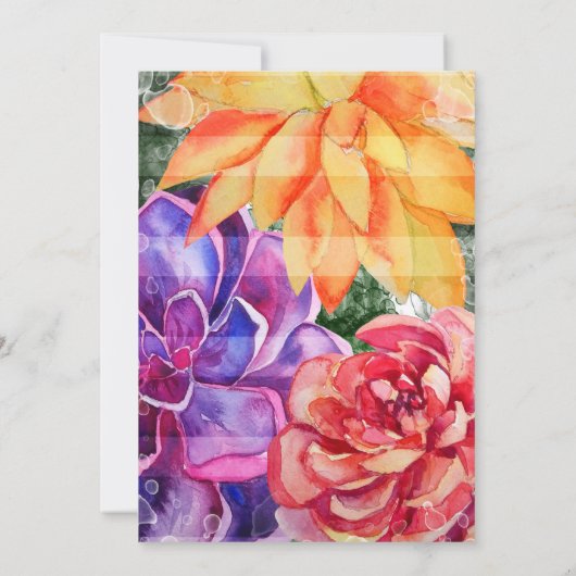 生はっきりしたカラフルき鮮やかた乳結婚肉 招待状 (裏面)