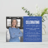 生はっきりしたモダン生葬儀の台本お祝い 招待状 (スタンド正面)