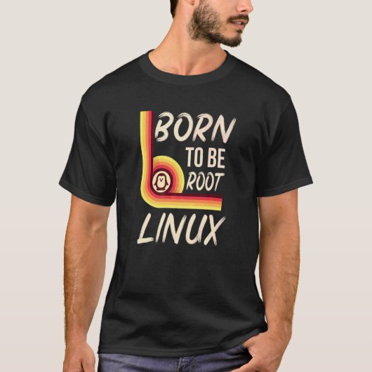 生まれおたくとギークに対してLinuxの根幹となる電源 Tシャツ (正面)