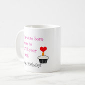 生まれお前のマグを愛せ！ コーヒーマグカップ (正面左)