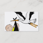 生まれたばかりのなベビーおよびこうのとり 名刺 (裏面)